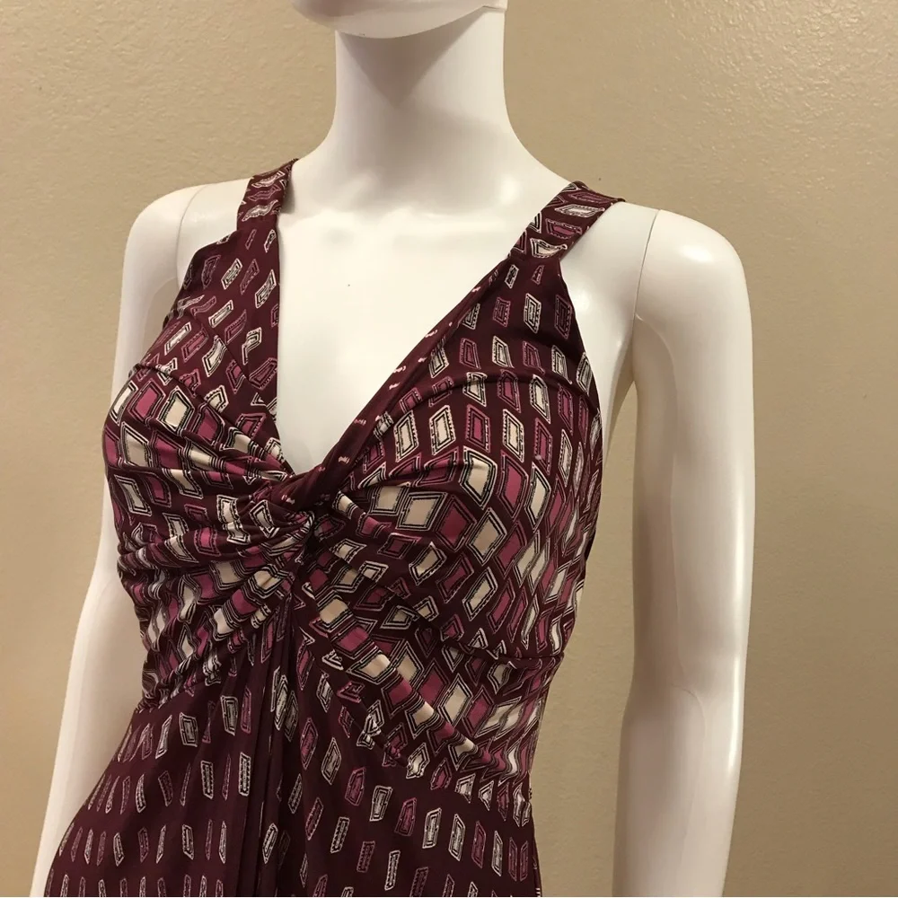 Summer Maxi Dress Sleeveless Flowy Super Stretch Purple Wine Pink One Size - Picture 10 of 12